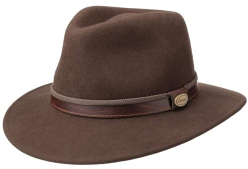 LIERYS Topo Traveller Wollfilzhut Herren Made in Italy Wasserabweisend Wanderhut Garniturband Eleganter Outdoorhut Herbst Winter