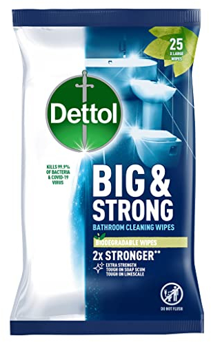 Dettol Big & Strong Limescale Bathroom Cleaning Wipes 25s