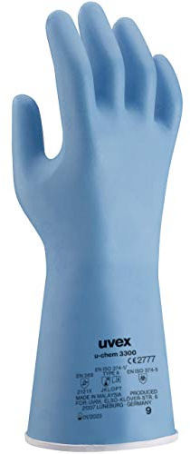 Uvex U-Chem 3300 Chemikalienschutzhandschuhe - 1 Paar Nitril Arbeitshandschuhe 08/M
