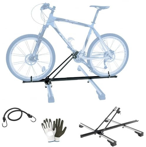 COMPATIBILE CON DR DR5 PORTABICI DA TETTO AUTO PORTABICICLETTA PER BARRE PORTATUTTO AUTO CARICO MASSIMO 15KG MATERIALE ACCIAIO PORTA BICI PER 1 SOLA BICICLETTA