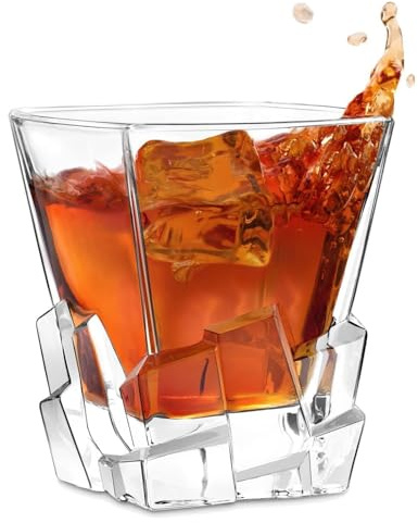 Maverton Whisky Glas - 250ml - edles Kristallglas - Whiskey Glas für Frauen - Weihnachtsgeschenke - für Männer - zum Geburtstag - Whiskyglas mit luxuriösem Design - ohne Gravur