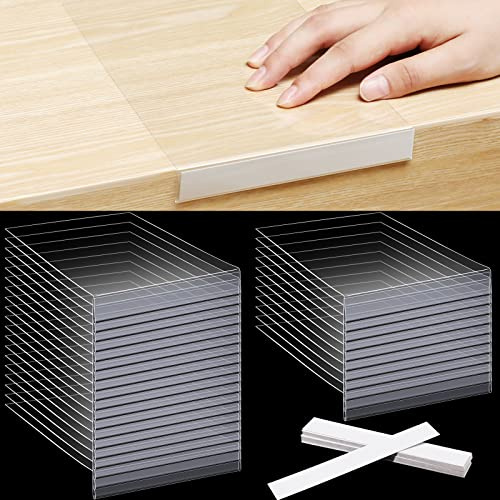 30 Stück Bewegliche Regal Etiketten Halter Klare Regal Etikette für Bibliothek mit 30 Stück Etikette Einsteckkarten Kunststoff Regal Teiler Markierer für Klassenzimmer, 5,1 x 7,9 x 0,8 Zoll