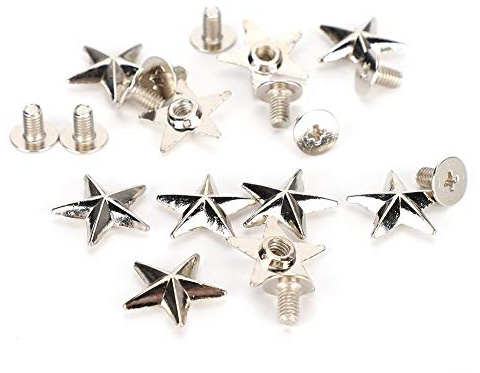 50 Set Borchie a Stella Rivetti a Stella Vite, Rivetto a Forma di Stella Artigianato Bottone a Bottone Rivetto in Lega di Zinco per Abbigliamento Artigianale in Pelle Borse Cinture Scarpe Accessori