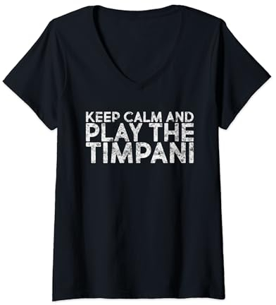 Timpani Instrument de musique timbales timbales amateurs de musique T-Shirt avec Col en V