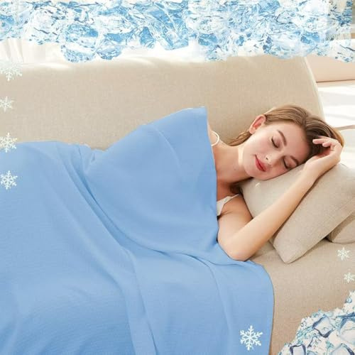ZUCZUG Kühldecke Kühlende Decke Sommer für Heißen Nächte, Sommerdecke Bambus Microfaser Leichte Kühldecke, Selbstkühlende Decke für Kann Körper Kühl Halten für Bett Sofa und überall