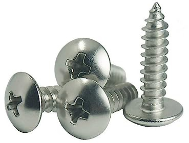 Selbstschneidende Schrauben aus Edelstahl, Flachrundkopfschrauben, rostfrei, silber, M3 x 8 mm, 50 Stück
