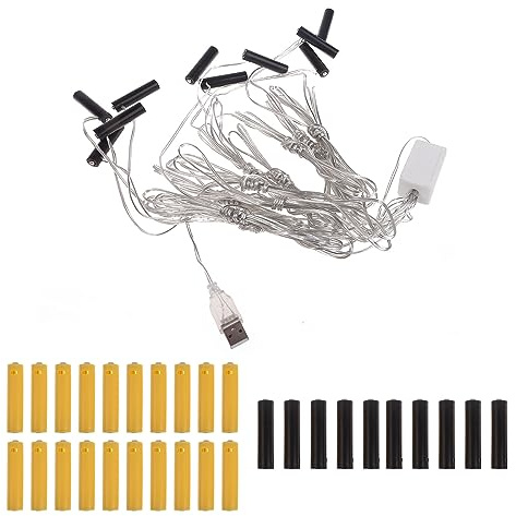 Angelluck Éliminateur de piles AAA 4,5 V et 3 V, accessoire transformateur pour bougies électroniques, jouets électriques et lumières (10)