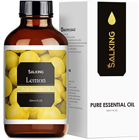 SALKING Zitronenöl 120ml, 100% Reine Natürliche Zitrone ätherisches öl für Aroma Diffuser, Aromatherapie Duftöl für Duftlampen Luftbefeuchter, Massage, Seife, Kerzenherstellung, Geschenke für Frauen