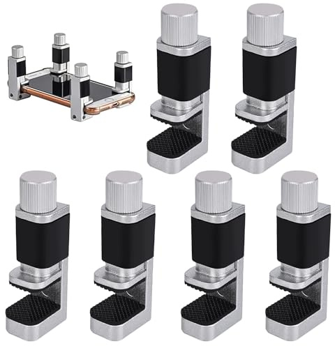 HOMURY Clip de sujeción de metal ajustable, 6 unidades, abrazadera de pantalla LCD, pinzas de fijación para pantalla LCD, herramientas de reparación de pantalla de teléfono, herramienta de reparación