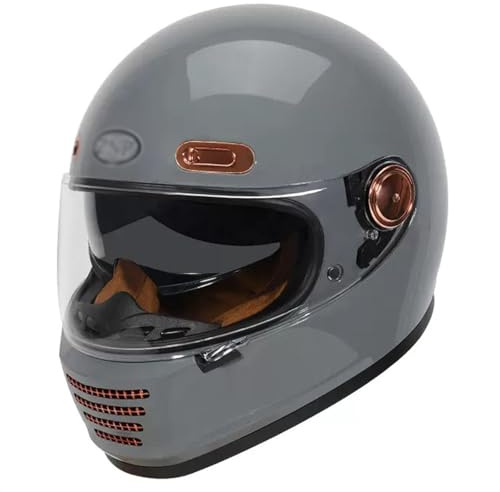 Retro Motorradhelm DOT/ECE-Zulassung, Motorrad Motocrosshelme, Vintage Motorrad Integralhelme Mit Visier, Herren Damen Lokomotive Offener Helme, ATV UTV Helme ( Color : G , Size : XL=(61-62cm) )