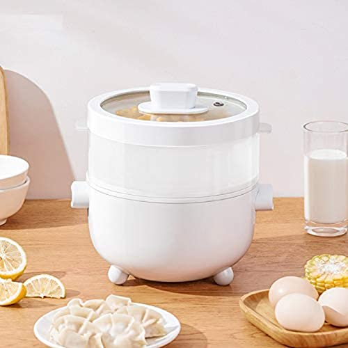 Olla de Cocina Eléctrica, Mini Olla Arrocera Eléctrica Pequeña Multifuncional, Home Olla Eléctrica Multifunción con Vaporizador Olla Arrocera Huevos al Vapor Ollas