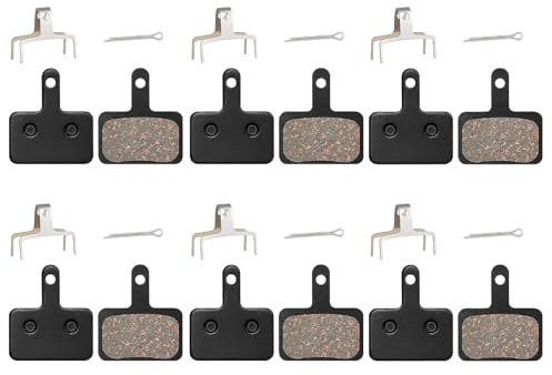 ANBOO 6 Paar Bremsbeläge Fahrrad,Shimano Bremsbeläge,Fahrrad BremsbelägeScheibenbremse,für Shimano M315 M355 M415 M416 M445 M446 M525 C501 T615 T675,halbmetallisch verschleißfest