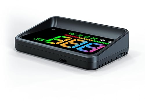 AMHVMU Auto HUD Heads Up Display, Geschwindigkeitsmesser, GPS Digitaler Anzeige MPH, Kabelloser USB Anschluss Plug and Play, Geeignet für Alle Autos