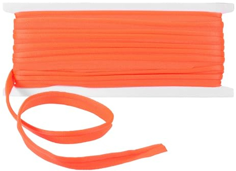 Kvartsman bomullspassband, 10 m × 10 mm brett snedband sömband band band för gör-det-själv hantverk flaggirlang skräddare förkläde hantverk sömnad, orange