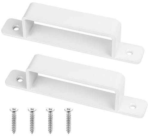 2 Pz Maniglia per Porta Scorrevole, Maniglie per Porte Interne ed Esterne, Armadietti, Garage, Armadio (Bianco, 156mm)