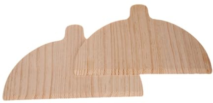 Mimoqk Pala de pizza, paleta de pizza, paleta de pizza para horno de pizza, cáscara de pizza de madera, tabla de pizza semicircular, juego de 2 cáscaras de pizza de madera, perfectas para transferir