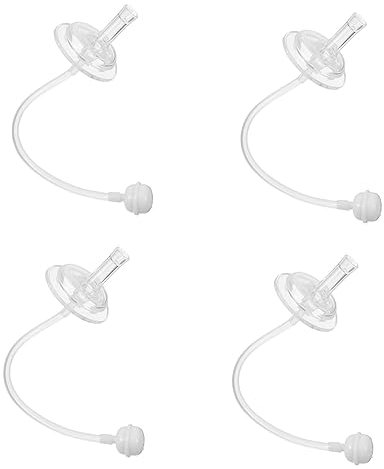 Ifundom Juego De 4 Pajitas Reutilizables De Silicona Para BiberóN Boca Ancha Boquilla De Aprendizaje Para Vasos De Agua De Bebé Accesorio Seguro Y Saludable Para Uso Diario