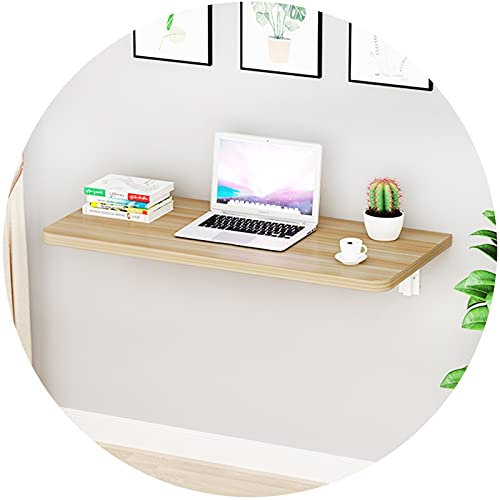 Klappbarer Wandschreibtisch, platzsparender Tisch für Arbeitszimmer, Schlafzimmer, Balkon, zusammenklappbarer Wandtisch, in 17 Größen (80 x 30 cm)