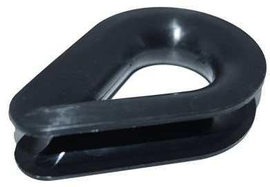 Kausche 10mm aus Kunststoff 4 Stück, Nylonkausche für Drahtseil oder Tauwerk Ø= 10mm, Seilkauschen aus Nylon schwarz