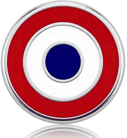 Pin's Cocarde Bleu Blanc Rouge | Pins France Argenté Patriotique pour Fierté Nationale | Accessoire Mode Drapeau Français | Épinglette Solidarité Patriote France | Broche Costume Homme