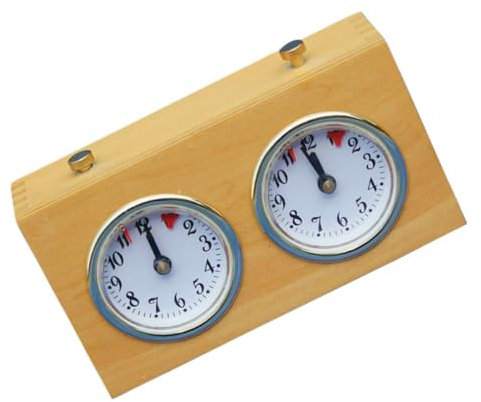 HEMOTON Schachuhr Schachspieluhr Mechanischer Timer Für Schach Brettspiel-Timer Kompaktes Design Ohne Batteriebedarf Einfach Zu Bedienen