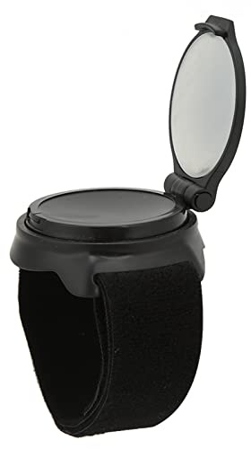 Safer Fahrradspiegel Nylon Handgelenk Armband Konvex Design Black 5 Cm Durchmesser Rückspiegel für Motorräder, Geeignet für Fahrräder
