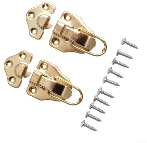 Vintage Duckbill Riegel für Gitarrenkoffer Eisenkonstruktion mit Schrauben (Gold)