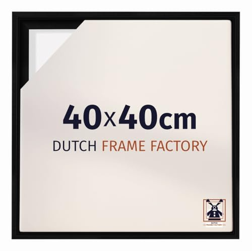 Dutch Frame Factory Your Decoration - Cornice a cassetta per tela - Nero Opaco - Compatibile con telaio - MDF - Lausanne