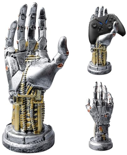 Cyberpunk Support pour Casque Et Manette: Support Casque Gamer, Statue De Main Mécanique Créative, Support De Casque De Jeu, Main Mécanique Cyberpunk Décoration De Bureau