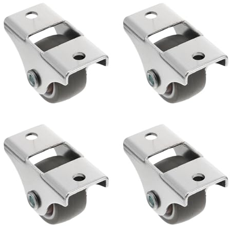 SOPOTUTU 4 pezzi Ruote Direzionali Silenziose per Mobili Piccoli Rotelle Fisse in Gomma con Buona Portata per Cassettiere Tavolini e Mobiletti Installazione Rapida e Scorrimento Fluido