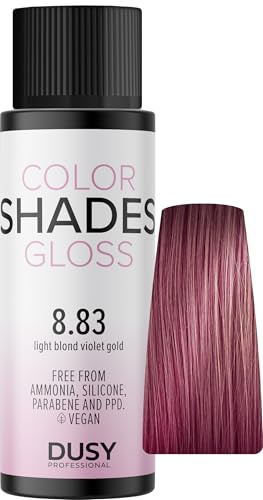 Dusy Color Shades 8.83 biondo chiaro viola oro 60 ml | rinfresca il colore dei capelli esistente | tinta gel crema senza ammoniaca