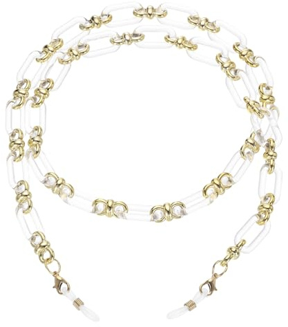 QUARKZMAN Acryl Brillenkette Damen Brillenhalter Um Den Hals SonnenBrillenband Brillen Kette Lanyard Brillenhalter Kette Brillenbänder für Brille Sonnenbrille Mask Damen