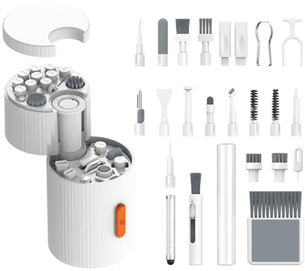 Kit Pulizia Computer - Spazzola Magnetica Portatile 33 In 1 - Kit Per La Pulizia Tecnologica - Per Schermo Laptop Computer TV Telefono Fotocamera Orologio Auricolari Cuffie Casa Ufficio