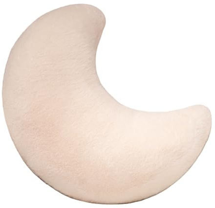 Xiyocadt Mond Kuscheltier Kissen, Plüschkissen Mond Plüschtiere, Flauschig und weich, Dekokissen, Deko Kinderzimmer – Geschenk für Mädchen & Jungen (50 x 40 cm,Weiß)