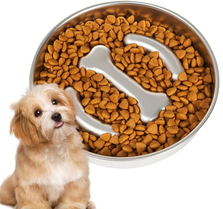 Dog Slow Feeder Stainless – versatile Steel Food Bowl Anti, portable, Choking Healthy Eating Basin, Medium Large Breeds Pet Animals | Medium Large Breeds Pet Animals Indoor Care lightweight