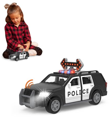 DRIVEN by Battat - Police SUV, 20 cm - Véhicule de police - Voiture jouet avec lumières et son - Rescue Cars et jouet pour enfants - Pièces mobiles - 3 ans et +