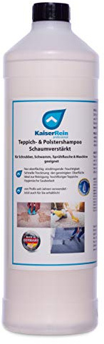 KaiserRein 1 L Teppichreiniger I Polsterreiniger für Auto, Teppich und Polster I Textilreiniger Konzentrat Teppiche Autositze I Waschsauger geeignet ohne Separate Sprühflasche