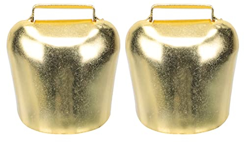 Bauernhoftiere Glocken Golden Rinder Schaf Glocke Eisen Kunst Glöckchen Vintage 2 Stücke Ziegenglocke Kuh Rinder Vieh Antiverlust Haustier Diebstahlschutz DIY Basteln Zubehör