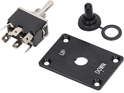 Interruttore a Levetta a 6 Pin Interruttore a Levetta Momentaneo AC 20A 250V Inversione di Polarità Interruttore a 3 Posizioni Momentaneo (ON)/Off/(ON) con Piastra di Montaggio Su/giù per il Controllo
