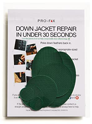 DJR PRO-FIX Ripstop Repair Patch Kit – Waterproof, Tear-Resistant, Pre-Cut Self-Adhesive Patches for Tents, Jackets, Sleeping Bags, Awnings, Backpacks, Beach Gear, Camping & Festivals - Bottle Green