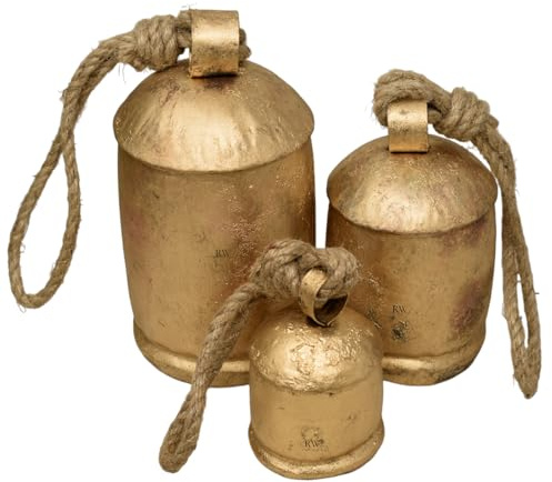 Vintage Handmade Rustic Door Hanging Bells Harmony Cow Bells for Lucky Christmas Décor Farmhouse Metal Shabby Chic Bells
