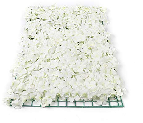 Brride 20 Stück Blumenwand 40 X 60cm Blumenpaneele Seidenstoff Hintergrunddekoration Kunstblumen Wandpaneele Weiß Hochzeit Dekor Weihnachten Festival Fotohintergrund