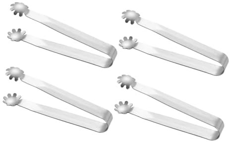 MAGICLULU 4stücke Teiliges Edelstahl Mini-eiszangen Tragbare Eis Zuckerwürfelzange Langlebig Rostfrei Für Buffet Bar Grill Und Küche Kompakt Und Vielseitig Einsetzbar