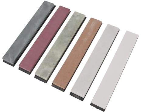 XHTLLO Piedra De Afilar Cuchillos De 6 Piezas, Kit De Piedra De Afilar Profesional De Doble Cara para Esmerilar Y Pulir, Afilador De Cuchillos De Piedra De Afilar De Grano 1000-10000