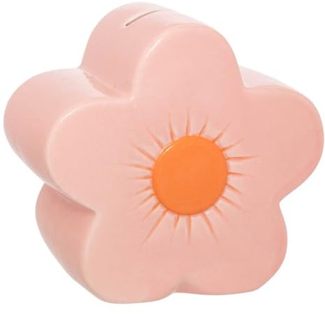 Atmosphera - Tirelire Fleur 13x 7,5x13cm céramique Rose