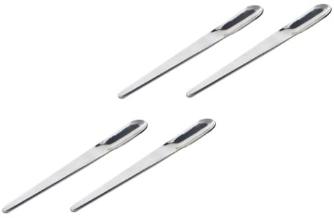 UKCOCO 4pcs Da in Acciaio Inossidabile Mini Cucchiai Per Espresso e Dessert Design e Riutilizzabili e Facili Da Riporre