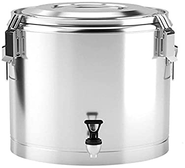 Isolierfass, Glühweinkessel, Heißwasserspender, Thermoskanne, 10L, Teemaschine, Teebereiter, Wasserkocher, Heißgetränkespender für Buffet & Party, Edelstahl