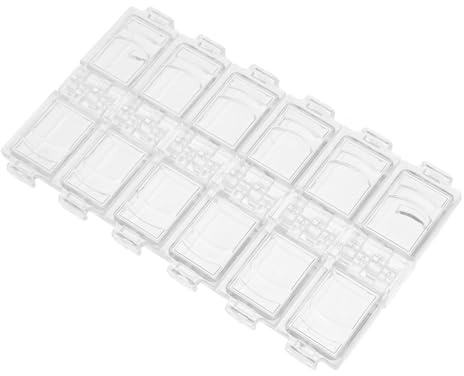 FONDOTIN Scatola Trasparente per Smistamento Nail Art Acrilico Durevole con Scomparti Indipendenti Organizer per Piccoli Accessori e Decorazioni Unghie
