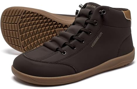 HOBIBEAR Barefoot Shoes for Men and Women Zero Drop Wide Leather Minimalist Breathable Trekking Paths Non-Slip Outdoor Shoes