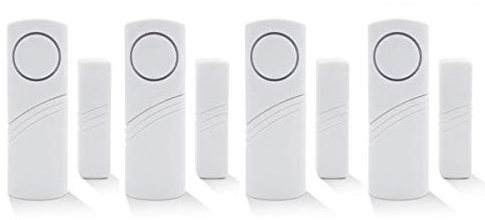 Wireless Home Security Alarm System DIY Kit - Magnetic Sensor - Guardian Protector - Window Glass Vibration Security Burglar Alarm for Homes, Cars, Sheds, Caravans, Motorhomes - Price Xes (Set of 4)